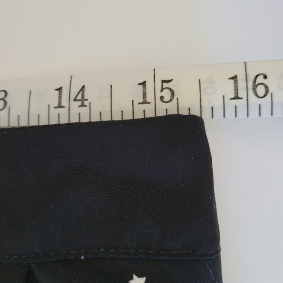 Sage the Label Black Asymmetric Mini Skirt with Stars Size Large - Picture 10 of 11
